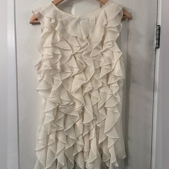 Pink Tartan cream ruffle blouse - Picture 4 of 6